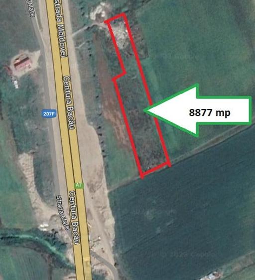 Teren agricol extravilan de 8877 mp, în Exterior Nord