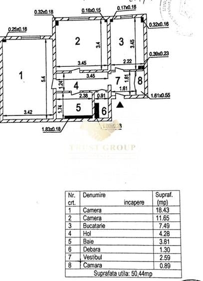 Apartament cu 2 camere decomandat în Turda