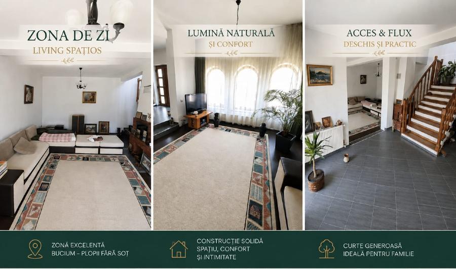 Casă individuală cu 4 camere cu Teren 660 Mp în Bucium