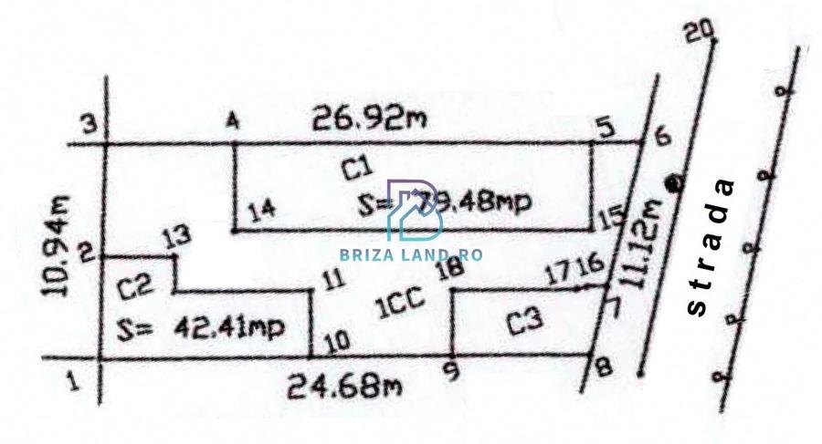 Ion Mihalache, Chibrit, casa 2 corpuri, 6 camere, 2 bai, teren 280.5mp - 22