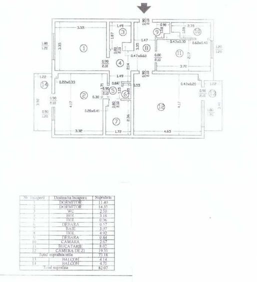 Apartament cu 3 camere decomandat în Rahova