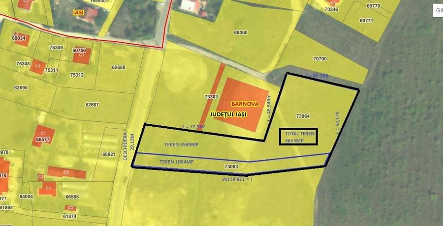 Teren Construcții intravilan de 4653 mp, în Vișan