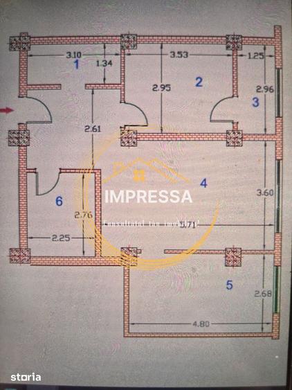Apartament cu 3 camere în Burdujeni