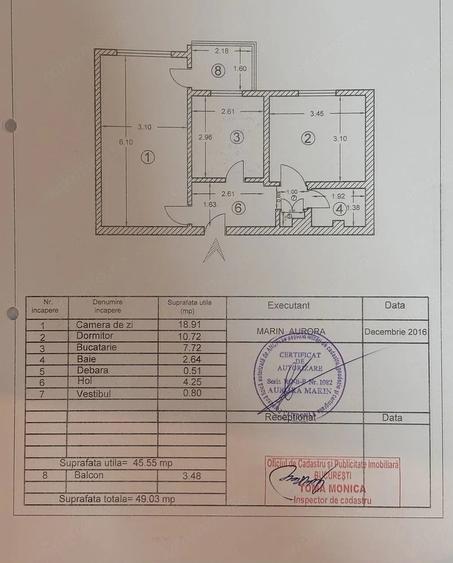 Apartament cu 2 camere decomandat în Sălăjan
