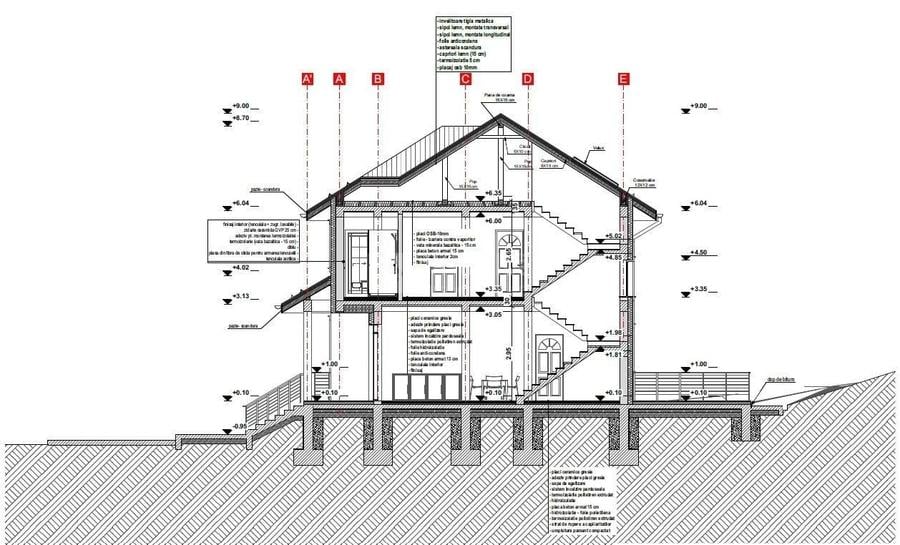 Casă individuală cu 5 camere cu Canalizare în Bucium