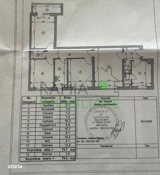 Apartament cu 4 camere semidecomandat, mobilat în Dârste