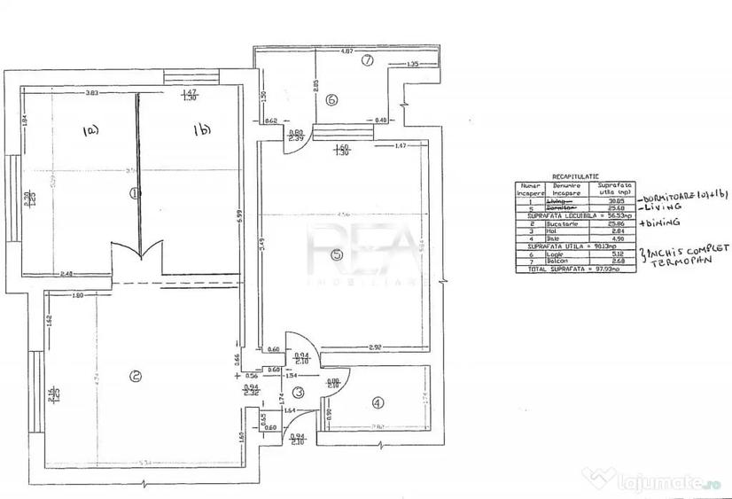 Apartament cu 3 camere semidecomandat în Băneasa