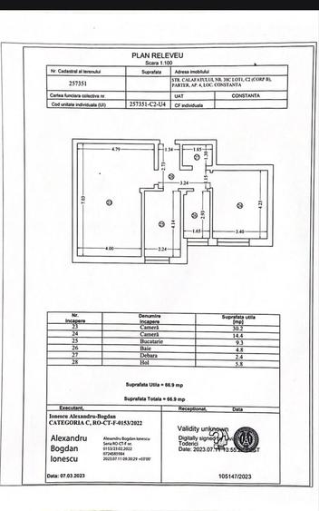 Apartament cu 2 camere decomandat în Viile Noi