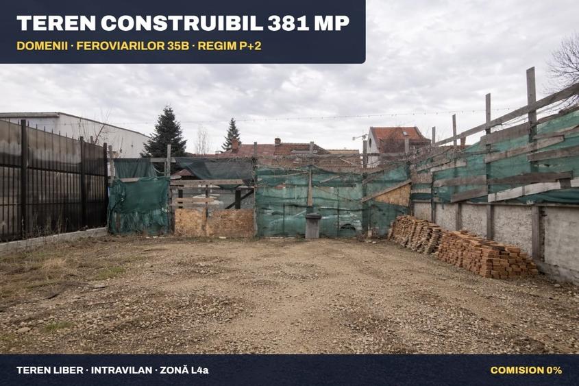Teren Construcții intravilan de 381 mp, în Domenii