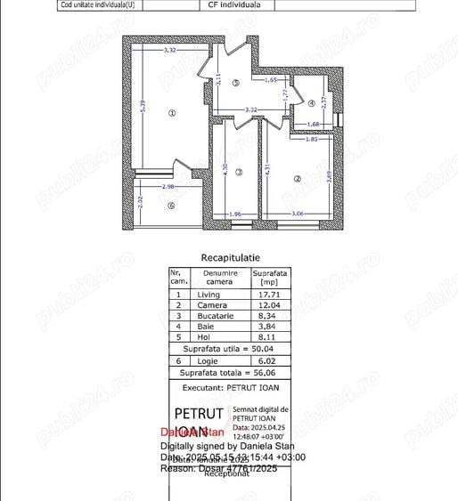 Apartament cu 2 camere decomandat în Central