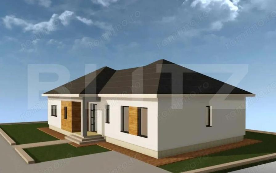 Casă cu 4 camere cu Teren 500 Mp în Cornești