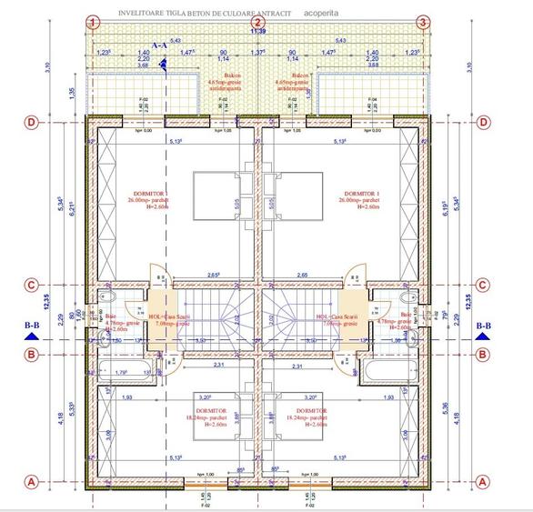 Duplex cu 4 camere cu Teren 300 Mp în Exterior Est