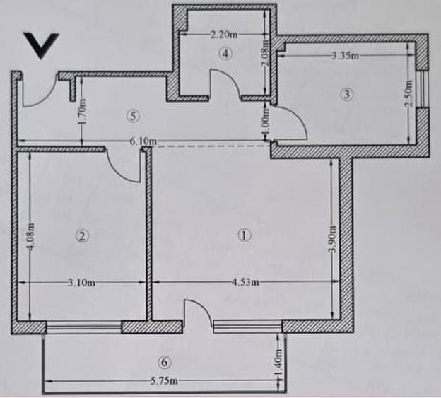 Apartament cu 2 camere decomandat, mobilat în Nord-Vest