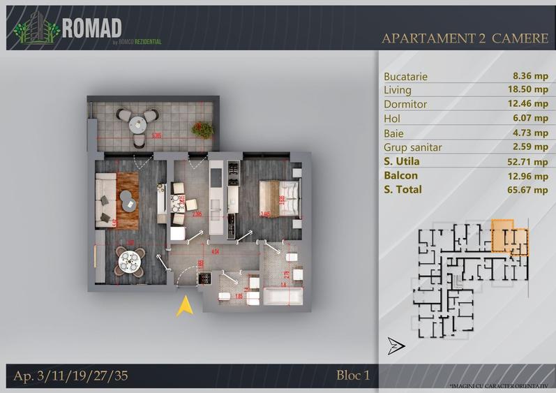 Apartament cu 2 camere decomandat în Theodor Pallady