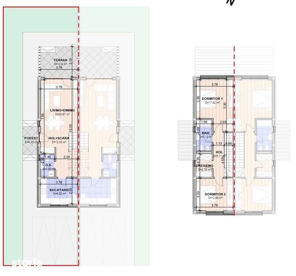 Casă cu 2 camere cu Teren 207 Mp în Sânpetru