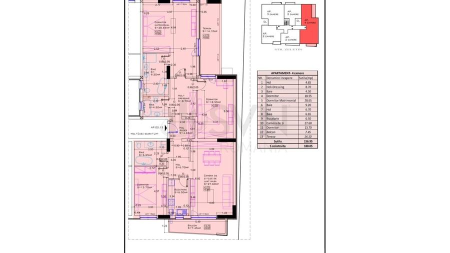Apartament cu 4 camere decomandat în Aviației