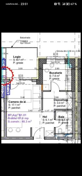 Garsonieră decomandată în Central