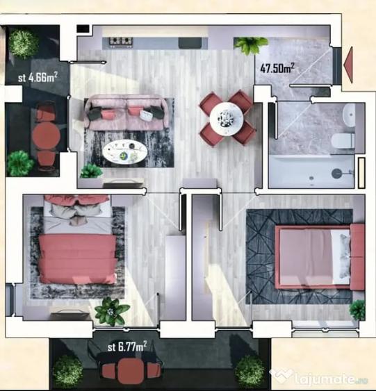 Apartament cu 3 camere decomandat în Sânnicoară