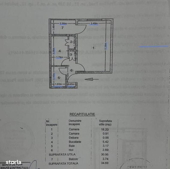 Garsonieră decomandată în Podul de Fier