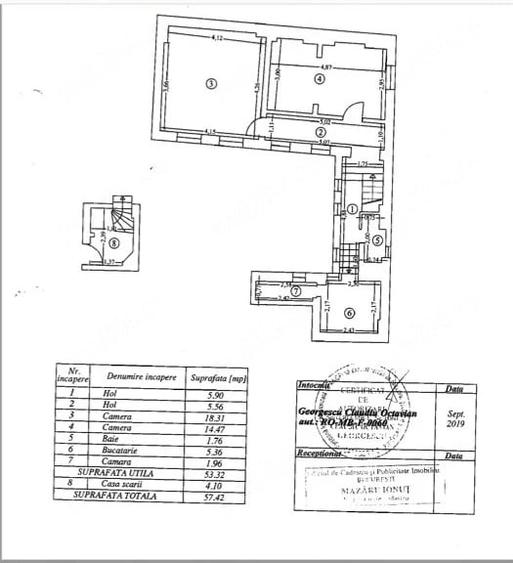 Apartament cu 2 camere decomandat în Știrbei Vodă