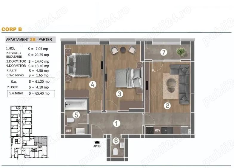 Apartament 3 camere - finisaje top - Berceni - pret cu tva inclus - mutare rapida - 4