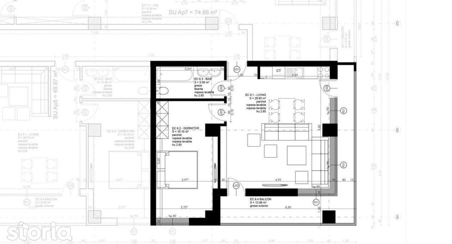 Apartament cu 2 camere în Nord