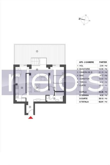 Apartament cu 2 camere în Șoseaua Nordului