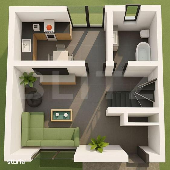 Casă cu 4 camere cu Teren 120 Mp în Holboca