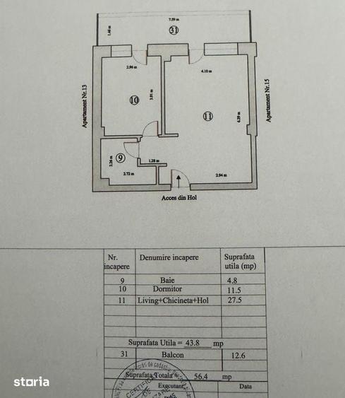 Apartament cu 2 camere în Sud