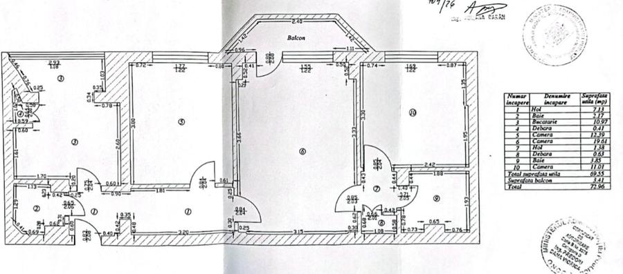 Apartament cu 3 camere în Ultracentral