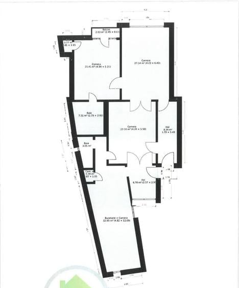 Apartament cu 3 camere circular în Central