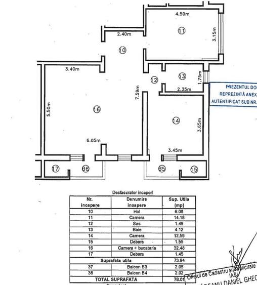 Apartament cu 3 camere decomandat în Rediu