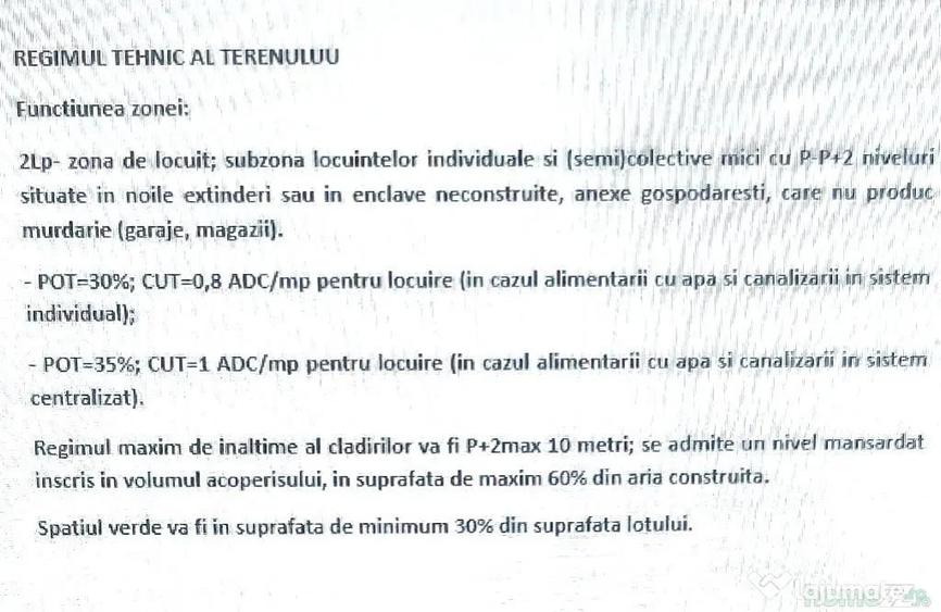 Teren de 1034 mp, în Central