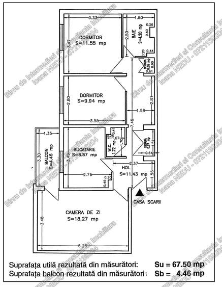 Apartament cu 3 camere decomandat în Tomis III