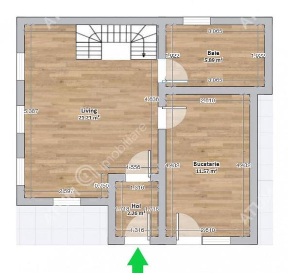 Casa individuala cu 3 camere 2 bai si teren 172 mp situata i - 6