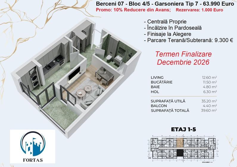 Garsoniera - bloc nou - acces rapid la metrou! - 5