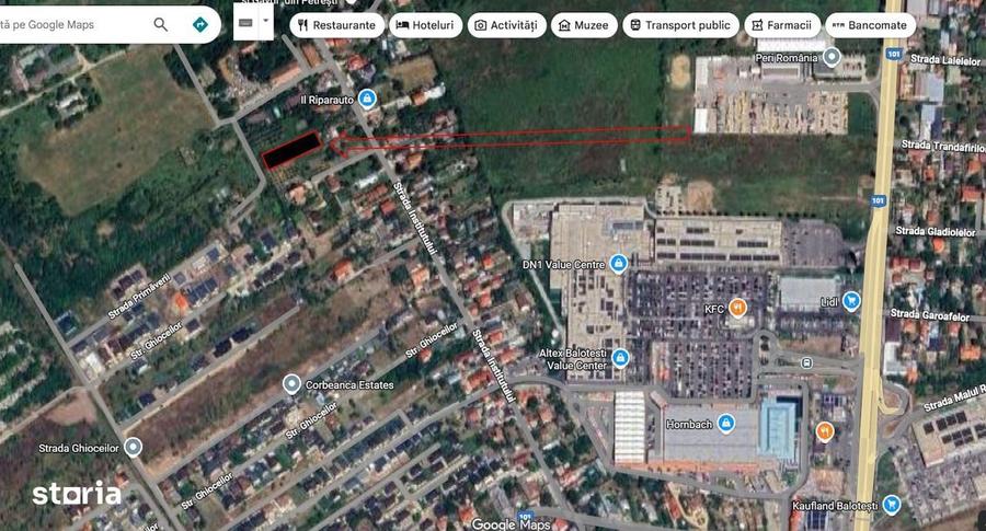 Teren Corbeanca Institutului 1064 mp / 2207 mp la 250 m de mall si DN1 - 7