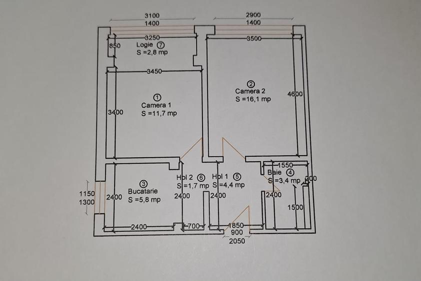Apartament 2 camere decomandat | 46 mp utili | Complex Studentesc - 12