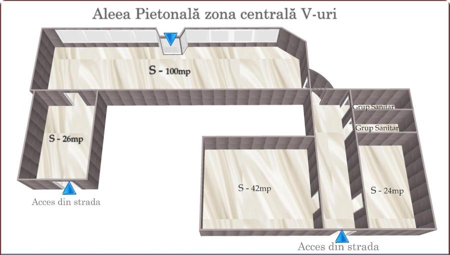Spațiu Comercial Premium – 230mp cu Vitrină de 15ml, Zona Centru/Piață - 1