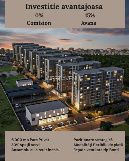 Studio spațios, eficient compartimentat în West Avenue – Chiajna + TVA Studio spațios, eficient compartimentat în West Avenue – Chiajna + TVA