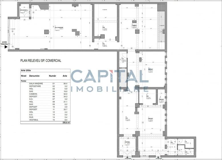 De inchiriat – Spatiu Comercial 285,9 mp  Plopilor, Cluj-Napoca