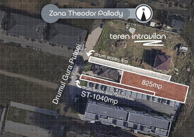Teren Intravilan | Pallady | 1040 mp | servitute | L1c UTR