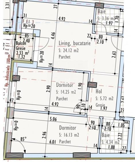 APARTAMENT 3 CAMERE | MARASTI | DE VANZARE | BLOC NOU - TVA INCLUS - SEMIFINISAT - 4