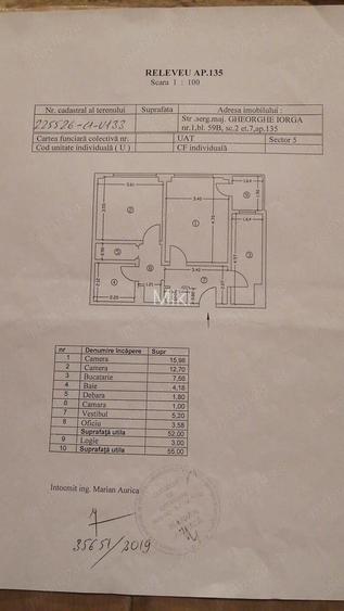 PROPRIETAR Rahova Petre Ispirescu Sebastian, 1980, sup. 55 mp, Dec, ANVELOPAT 2024
