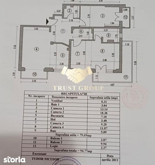 Apartament 4 camere - bloc reabilitat - Drumul taberei - 14