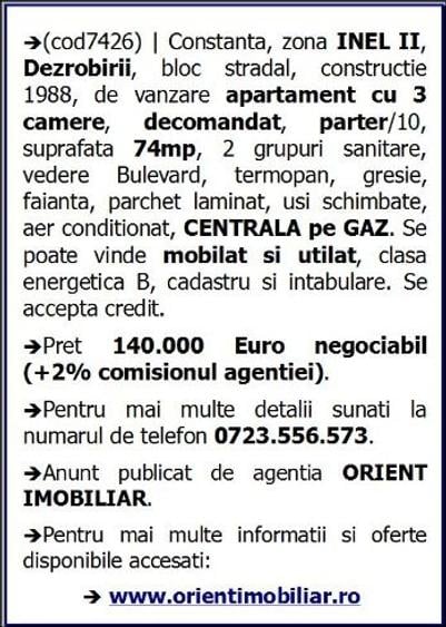 Apartament cu 3 camere decomandat în Inel II - 10