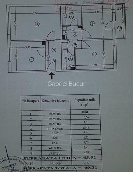 Apartament 3 camere Decomandat Berceni- Dr. Gazarului