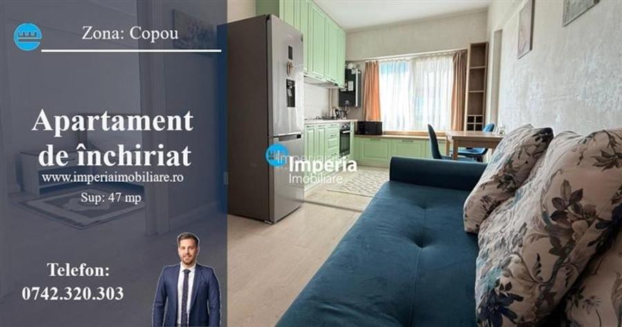 Inchiriez apartament 2 camere, open space, Copou - Royal Town