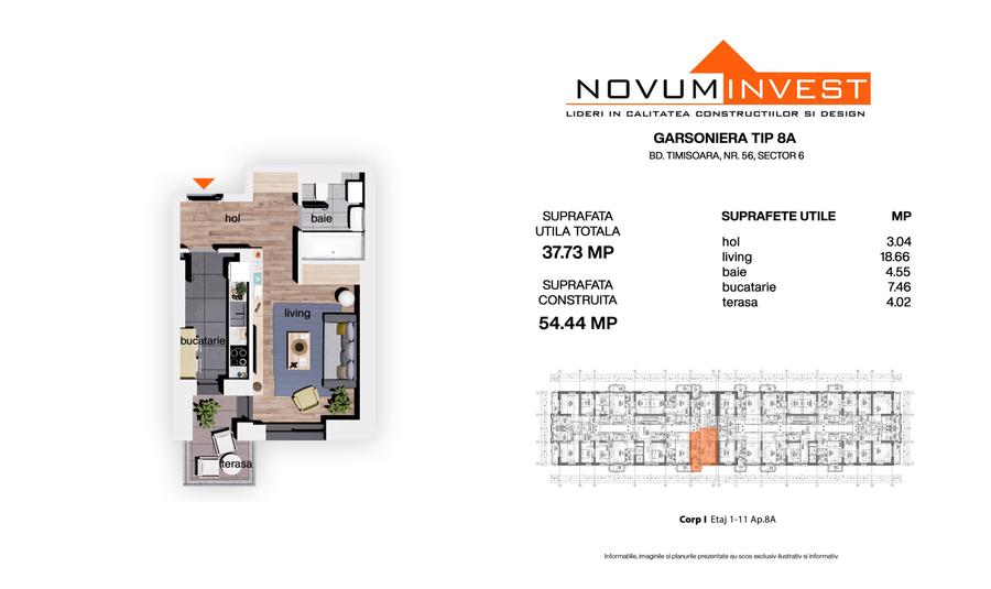 NOU FAZA 4 - NOVUM 56 - Garsoniere Decomandate Bulevardul Timisoara - 7