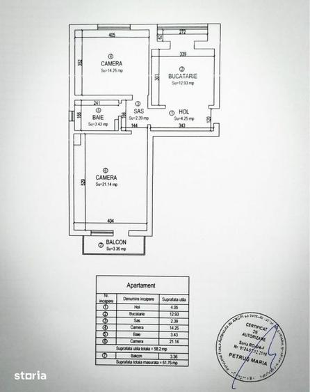 Apartament cu 2 camere decomandat în Carpați 2